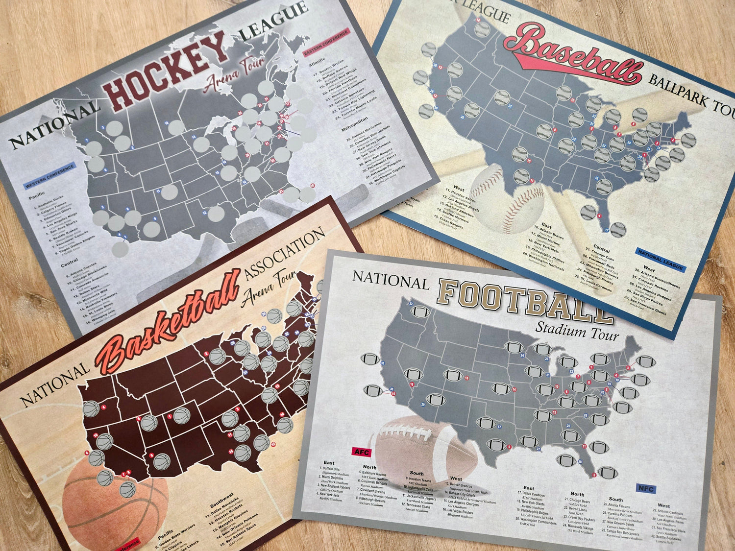 Sports Scratch off Maps